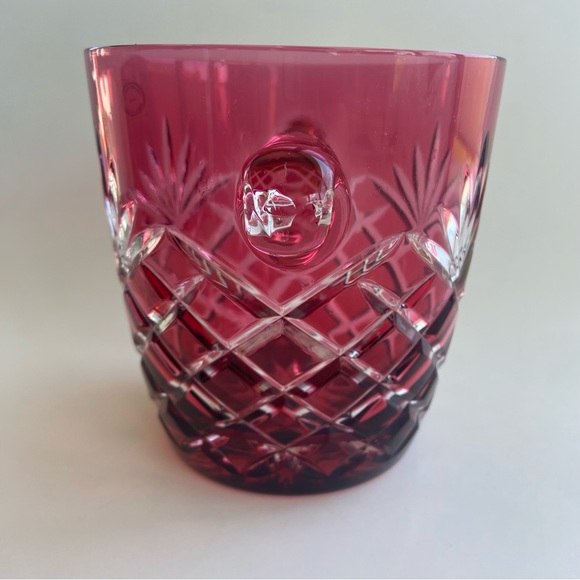 AJKA Ruby Red Crystal  Handled Ice Bucket - Picture 5 of 12